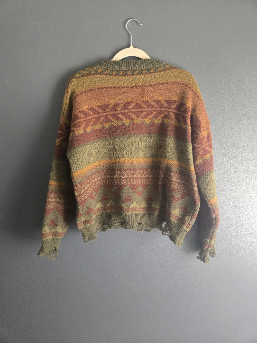Romwe Fairycore Distressed Hem Cardigan Sweater Large - Picture 3 of 6